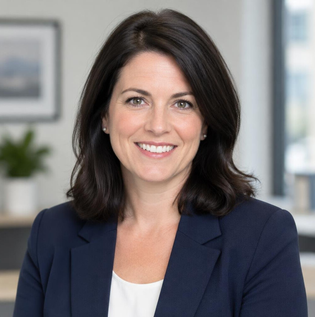 Portrait of a smiling businesswoman in a blazer